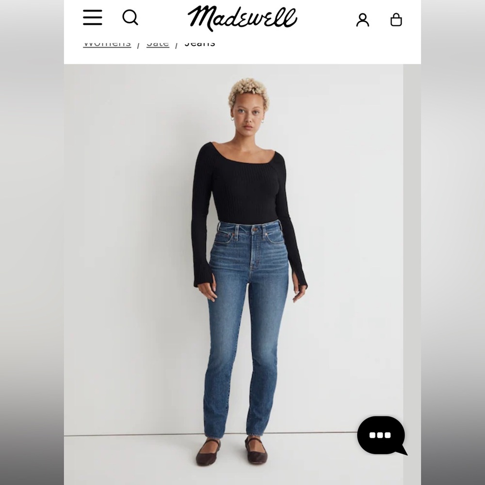 NWT Madewell Petite Mid Rise Curvy Perfect Vintage Jeans
